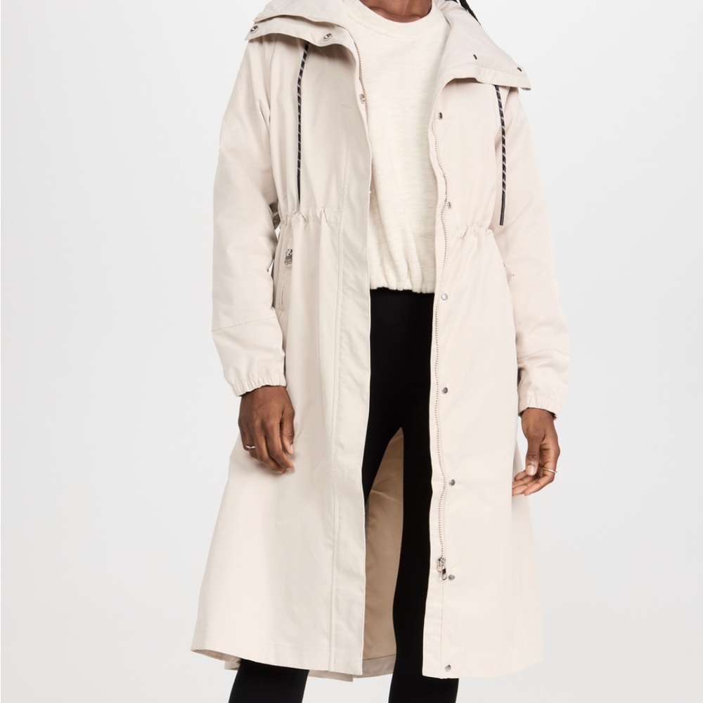 Women's Varley Cream Hooded Parka Jacket - size M